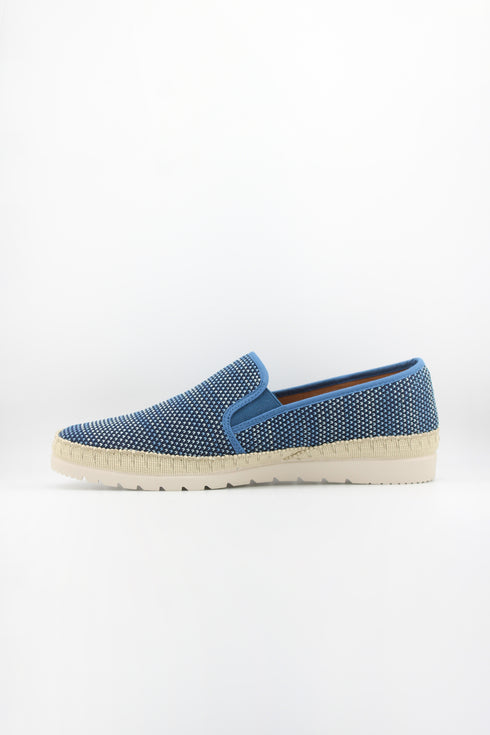 Verbenas Men Perforated Slip-On Loafers with Braided Trim